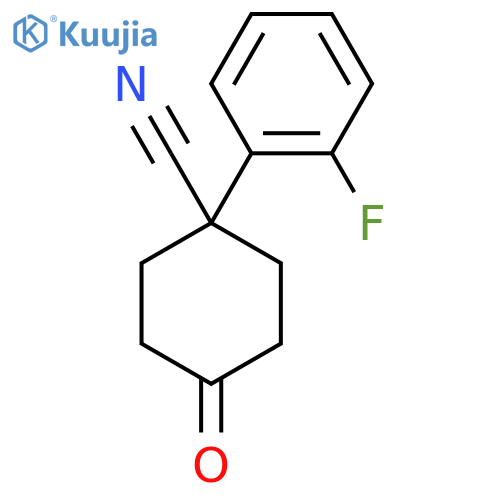 1-(2-Fluorophenyl)-4-oxocyclohexanecarbonitrile structure