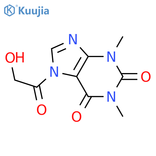 1H-Purine-2,6-dione,3,7-dihydro-7-(2-hydroxyacetyl)-1,3-dimethyl- structure