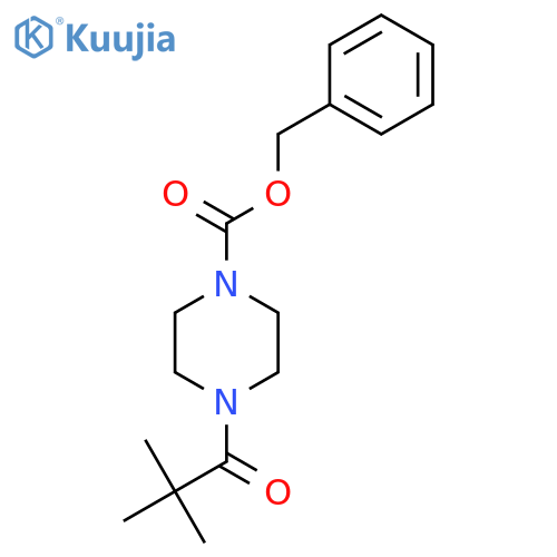 Benzyl 4-(2,2-dimethylpropanoyl)piperazine-1-carboxylate structure