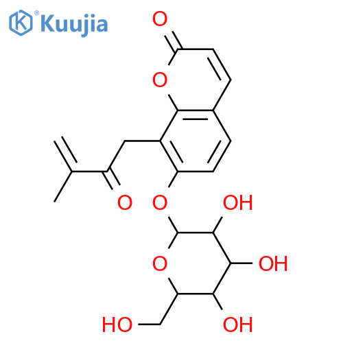 7-Hydroxy-8-(2-hydroxy-3-methyl-3-butenyl)-2H-1-benzopyran-2-one; (S)-form, 2'-Ketone, 7-O-β-D-glucopyranoside structure