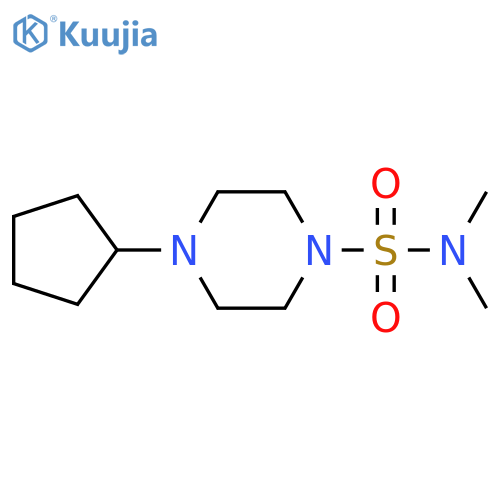 4-cyclopentyl-N,N-dimethylpiperazine-1-sulfonamide structure