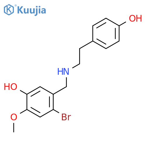 4-Bromo-5-2-(4-hydroxyphenyl)ethylaminomethyl-2-methoxyphenol structure