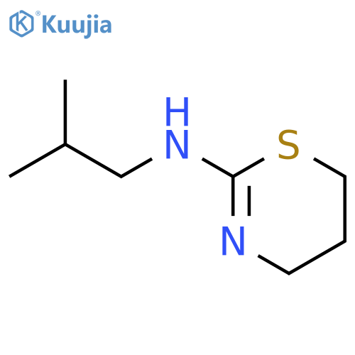 N-(2-methylpropyl)-5,6-dihydro-4H-1,3-thiazin-2-amine structure