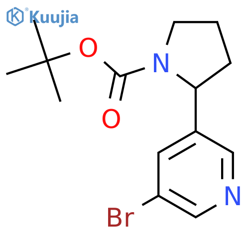 Tert-butyl 2-(5-bromopyridin-3-yl)pyrrolidine-1-carboxylate structure