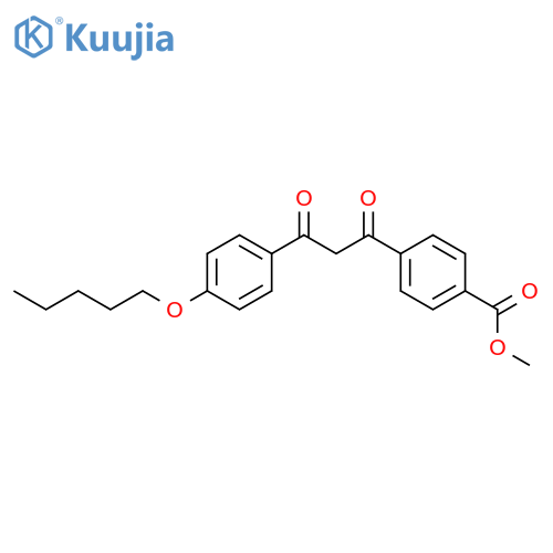 4-[1,3-Dioxo-3-[4-(pentyloxy)phenyl]propyl]benzoic acid methyl ester structure