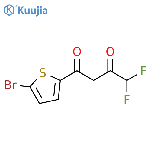 1-(5-Bromothiophen-2-yl)-4,4-difluorobutane-1,3-dione structure
