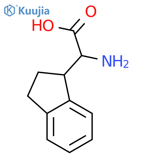 2-Amino-2-(2,3-dihydro-1H-inden-1-yl)acetic acid structure