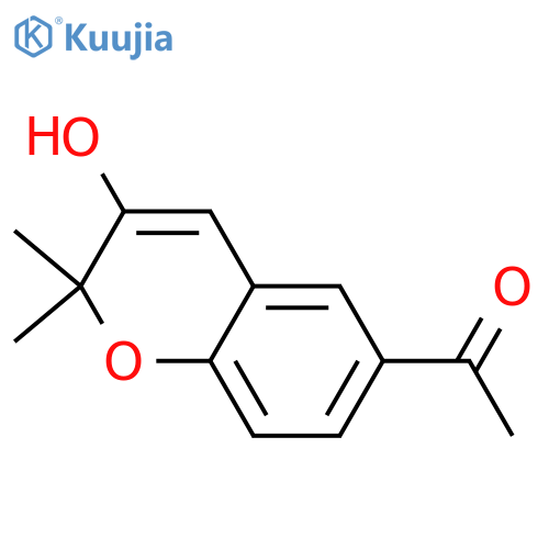 6-Acetyl-3-hydroxy-2,2-dimethyl-2H-1-benzopyran structure