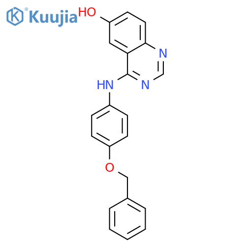 6-Quinazolinol, 4-[[4-(phenylmethoxy)phenyl]amino]- structure