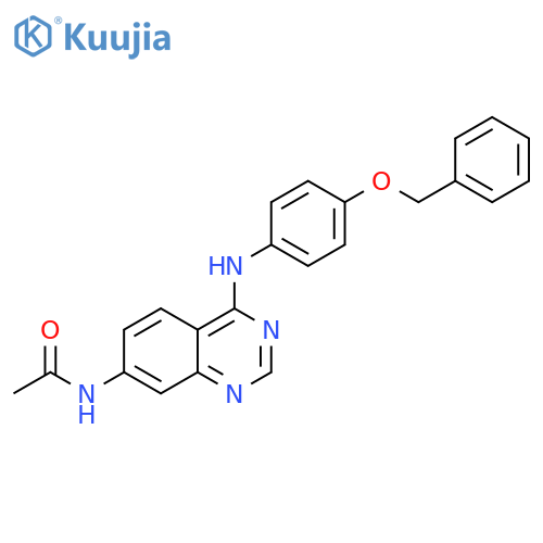 Acetamide, N-[4-[[4-(phenylmethoxy)phenyl]amino]-7-quinazolinyl]- structure
