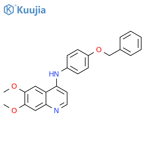4-Quinolinamine, 6,7-dimethoxy-N-[4-(phenylmethoxy)phenyl]- structure