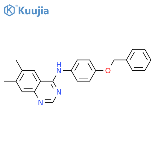 4-Quinazolinamine, 6,7-dimethyl-N-[4-(phenylmethoxy)phenyl]- structure