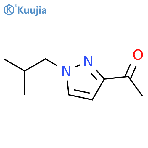 1-1-(2-methylpropyl)-1H-pyrazol-3-ylethan-1-one structure