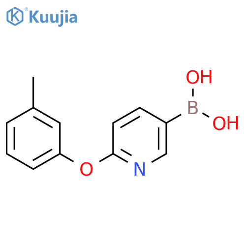 2-(3-Methylphenoxy)pyridine-5-boronic acid structure