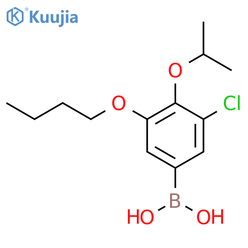 3-Butoxy-5-chloro-4-isopropoxyphenylboronic acid structure