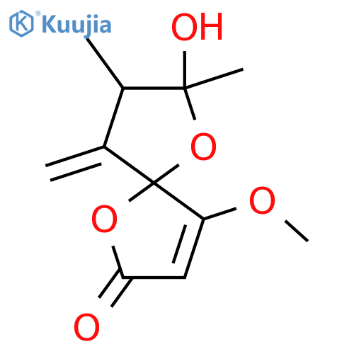 2-Hydroxy-9-methoxy-2,3-dimethyl-4-methylidene-1,6-dioxaspiro[4.4]non-8-en-7-one structure