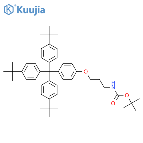 Carbamic acid, N-[3-[4-[tris[4-(1,1-dimethylethyl)phenyl]methyl]phenoxy]propyl]-, 1,1-dimethylethyl ester structure