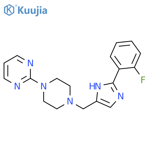 Pyrimidine,2-[4-[[2-(2-fluorophenyl)-1H-imidazol-4-yl]methyl]-1-piperazinyl]- structure
