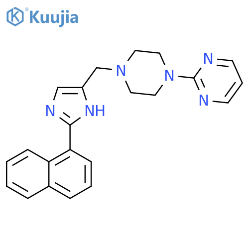 Pyrimidine,2-[4-[[2-(1-naphthalenyl)-1H-imidazol-4-yl]methyl]-1-piperazinyl]- structure