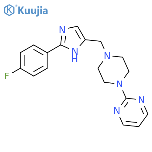 Pyrimidine,2-[4-[[2-(4-fluorophenyl)-1H-imidazol-4-yl]methyl]-1-piperazinyl]- structure