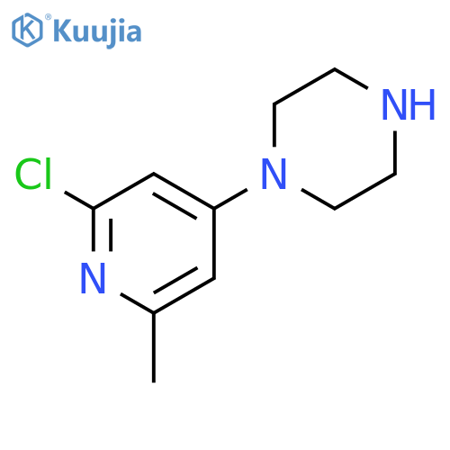 1-(2-chloro-6-methylpyridin-4-yl)piperazine structure