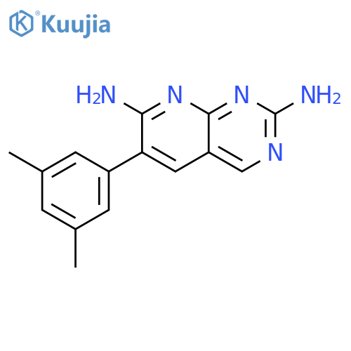 Pyrido[2,3-d]pyrimidine-2,7-diamine, 6-(3,5-dimethylphenyl)- structure