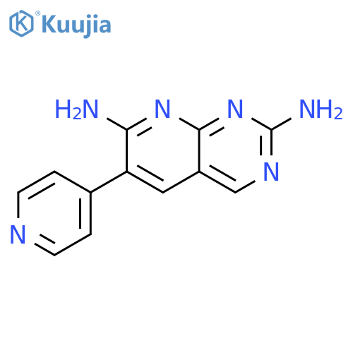 Pyrido[2,3-d]pyrimidine-2,7-diamine, 6-(4-pyridinyl)- structure