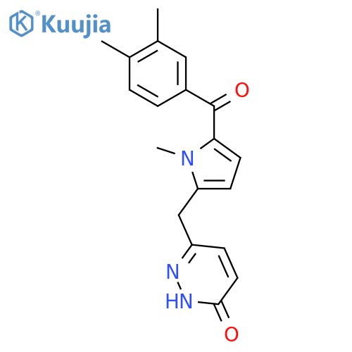 3(2H)-Pyridazinone,6-[[5-(3,4-dimethylbenzoyl)-1-methyl-1H-pyrrol-2-yl]methyl]- structure