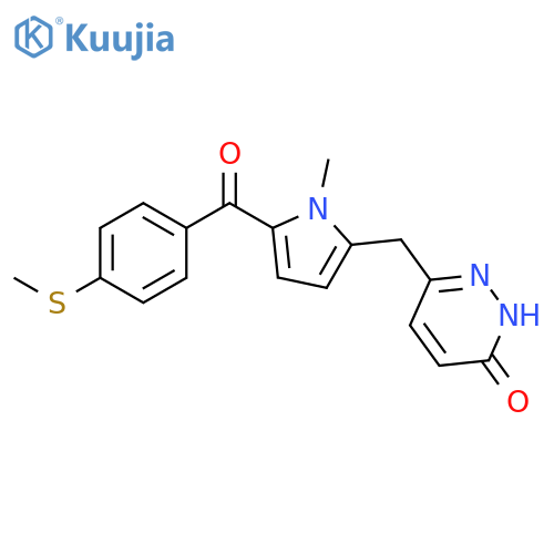 3(2H)-Pyridazinone,6-[[1-methyl-5-[4-(methylthio)benzoyl]-1H-pyrrol-2-yl]methyl]- structure