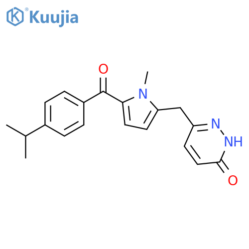 3(2H)-Pyridazinone,6-[[1-methyl-5-[4-(1-methylethyl)benzoyl]-1H-pyrrol-2-yl]methyl]- structure