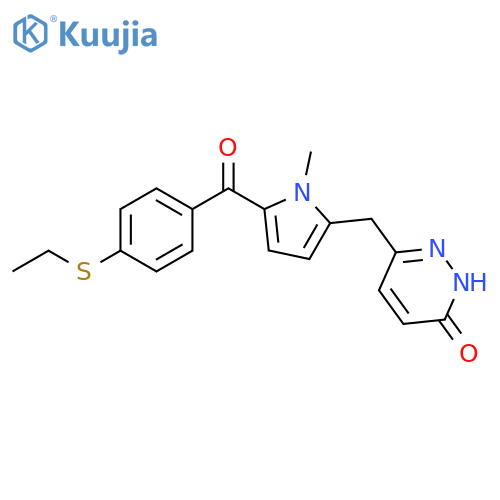 3(2H)-Pyridazinone,6-[[5-[4-(ethylthio)benzoyl]-1-methyl-1H-pyrrol-2-yl]methyl]- structure