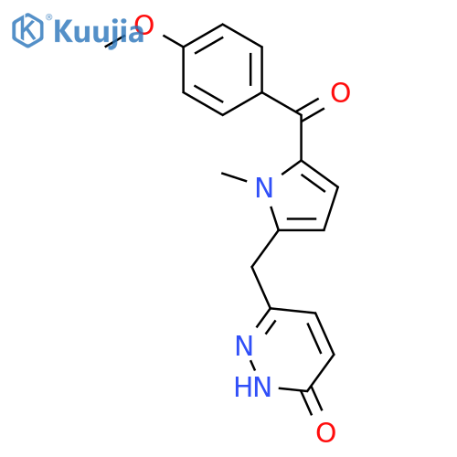 3(2H)-Pyridazinone,6-[[5-(4-methoxybenzoyl)-1-methyl-1H-pyrrol-2-yl]methyl]- structure