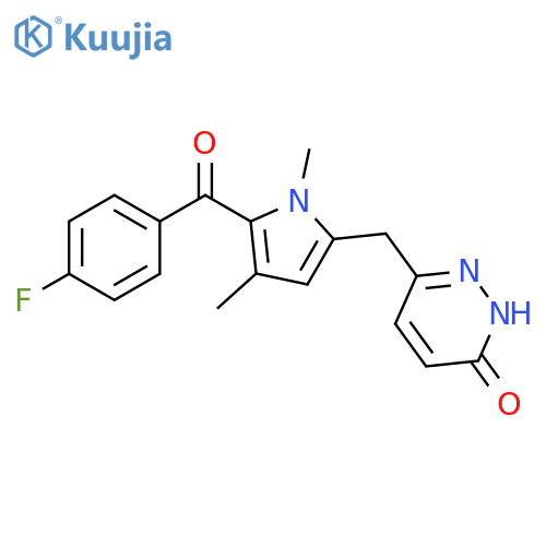 3(2H)-Pyridazinone,6-[[5-(4-fluorobenzoyl)-1,4-dimethyl-1H-pyrrol-2-yl]methyl]- structure
