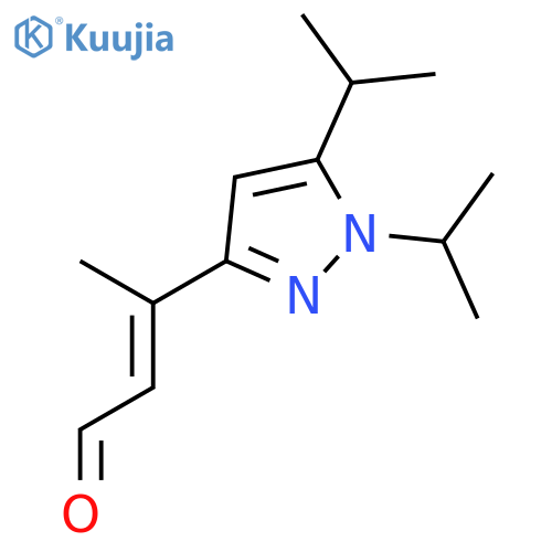 2-Butenal, 3-[1,5-bis(1-methylethyl)-1H-pyrazol-3-yl]-, (E)- structure
