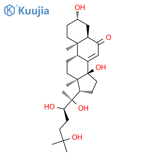 Cholest-7-en-6-one,3,14,20,22,25-pentahydroxy-, (3b,5b,22R)- structure