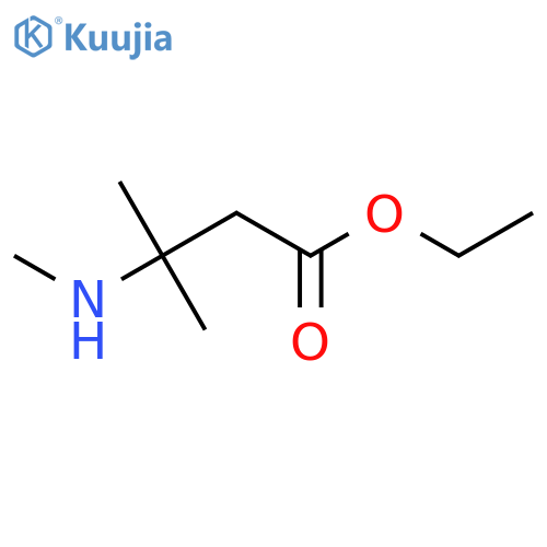 Ethyl 3-methyl-3-(methylamino)butanoate structure