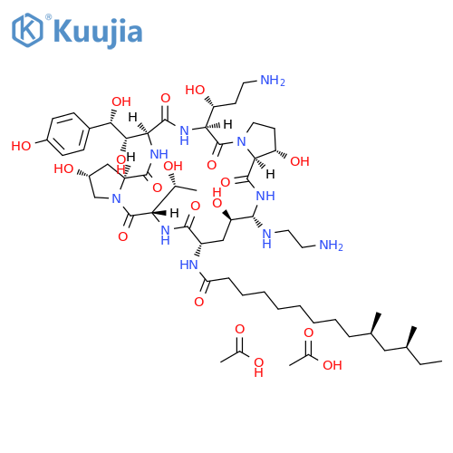 Caspofungin diacetate structure