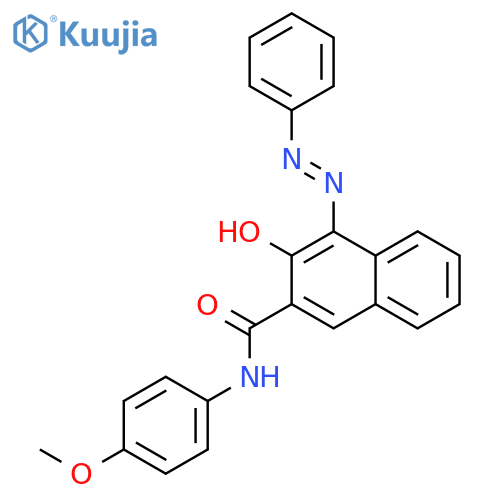 2-Naphthalenecarboxamide,3-hydroxy-N-(4-methoxyphenyl)-4-(2-phenyldiazenyl)- structure