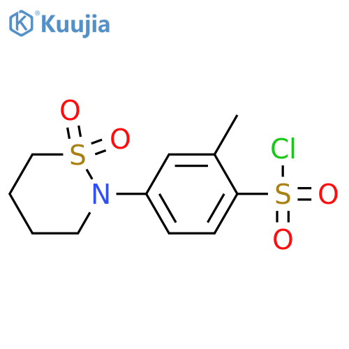 Benzenesulfonyl chloride, 2-methyl-4-(tetrahydro-1,1-dioxido-2H-1,2-thiazin-2-yl)- structure