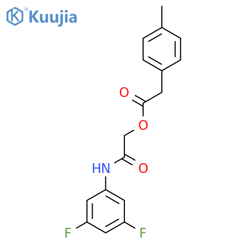 [(3,5-difluorophenyl)carbamoyl]methyl 2-(4-methylphenyl)acetate structure