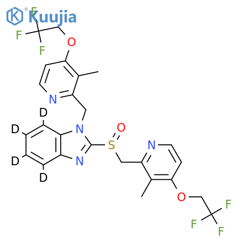 N-3-Methyl-4-(2,2,2-trifluoroethoxy)-2-pyridinylmethyl Lansoprazole-d4 structure