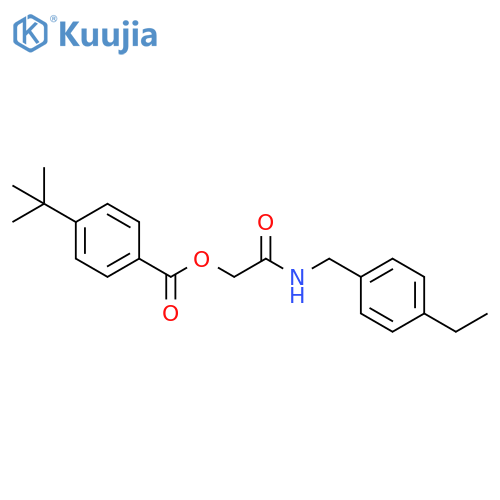 {[(4-ethylphenyl)methyl]carbamoyl}methyl 4-tert-butylbenzoate structure