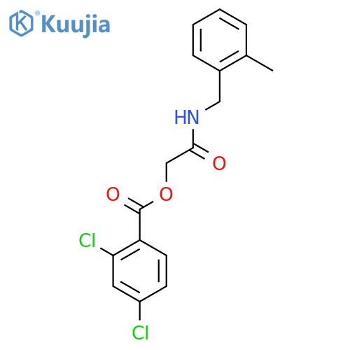 {[(2-methylphenyl)methyl]carbamoyl}methyl 2,4-dichlorobenzoate structure