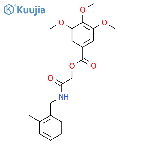 {[(2-methylphenyl)methyl]carbamoyl}methyl 3,4,5-trimethoxybenzoate structure