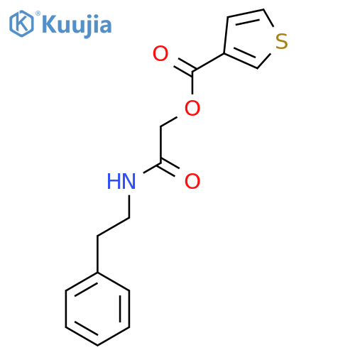 [(2-phenylethyl)carbamoyl]methyl thiophene-3-carboxylate structure