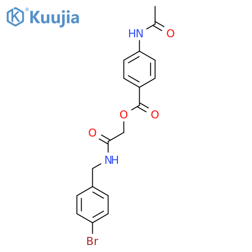 {[(4-Bromophenyl)methyl]carbamoyl}methyl 4-acetamidobenzoate structure