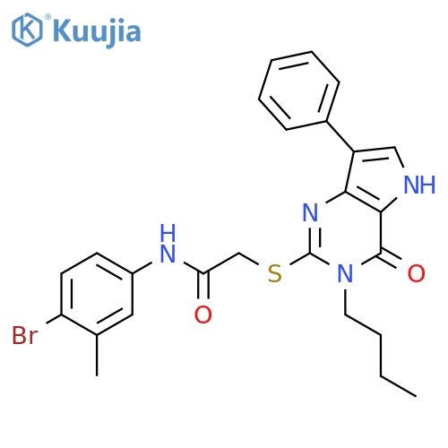 N-(4-bromo-3-methylphenyl)-2-({3-butyl-4-oxo-7-phenyl-3H,4H,5H-pyrrolo[3,2-d]pyrimidin-2-yl}sulfanyl)acetamide structure
