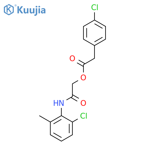 [(2-chloro-6-methylphenyl)carbamoyl]methyl 2-(4-chlorophenyl)acetate structure