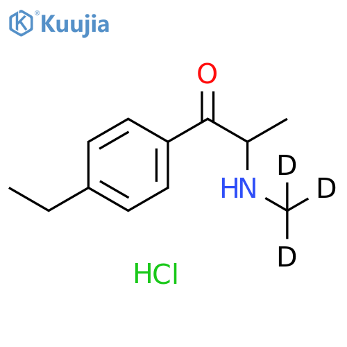 1-(4-Ethylphenyl)-2-(trideuteriomethylamino)propan-1-one hydrochloride structure