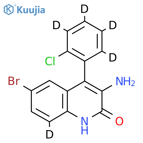 3-Amino-6-bromo-4-(2-chlorophenyl)-2(1H)-quinolinone-d5 structure